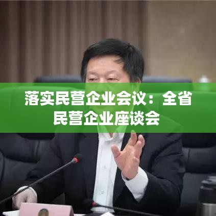 落实民营企业会议：全省民营企业座谈会 