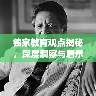 独家教育观点揭秘，深度洞察与启示分享
