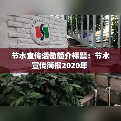 节水宣传活动简介标题：节水宣传简报2020年 