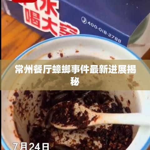 常州餐厅蟑螂事件最新进展揭秘