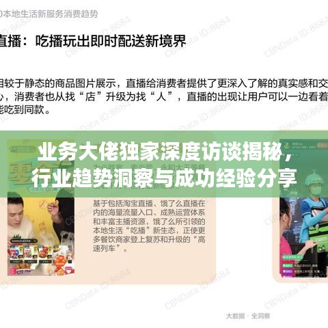 业务大佬独家深度访谈揭秘，行业趋势洞察与成功经验分享