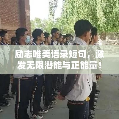励志唯美语录短句，激发无限潜能与正能量！