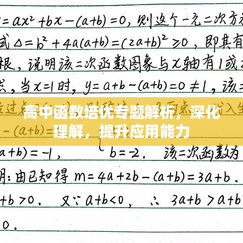 高中函数培优专题解析，深化理解，提升应用能力