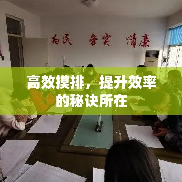 高效摸排，提升效率的秘诀所在